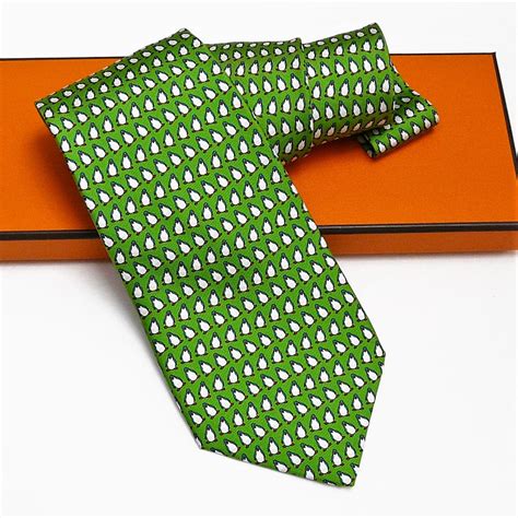 hermes tie green